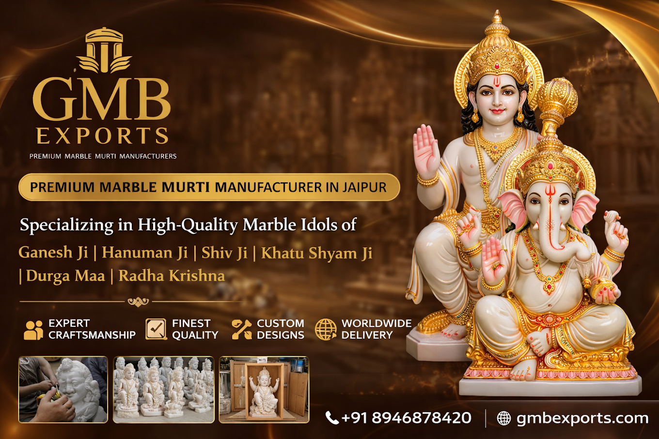 Gajanand Moorti Bhandar | Marble Murti Manufacturer Jaipur