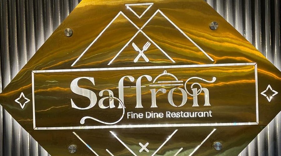 Saffron fine dine restaurant logo